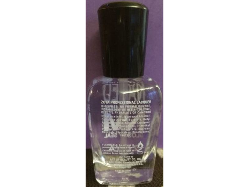 Zoya Naked Manicure Glossy Seal Top Coat, 0.5 fl oz/15 mL