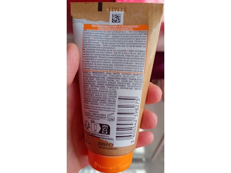 Garnier Ambre Solaire Hydra 24H Sunscreen, SPF 50+, 50 mL