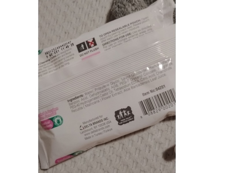 Clarisse Feminine Cleansing Cloths, Sensitive Skin, 36 Count