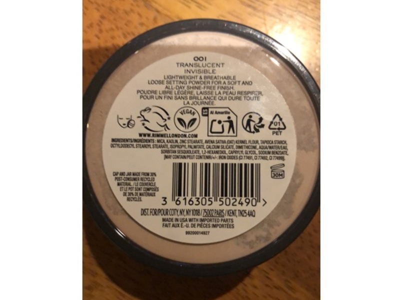 Rimmel London Match Perfection Loose Setting Powder, 001 Translucent, 10 g