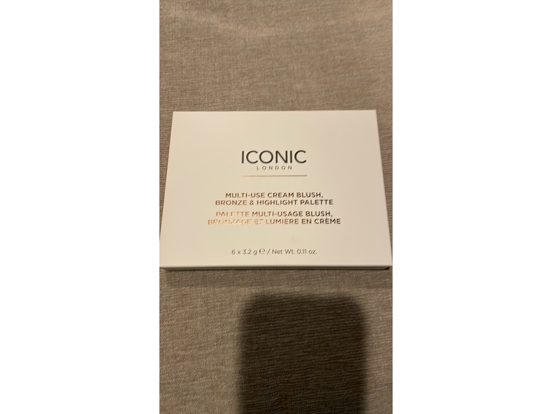 Iconic London Multi-Use Cream Blush, Bronze & Highlight Palatte, 0.11 oz/3.2 g