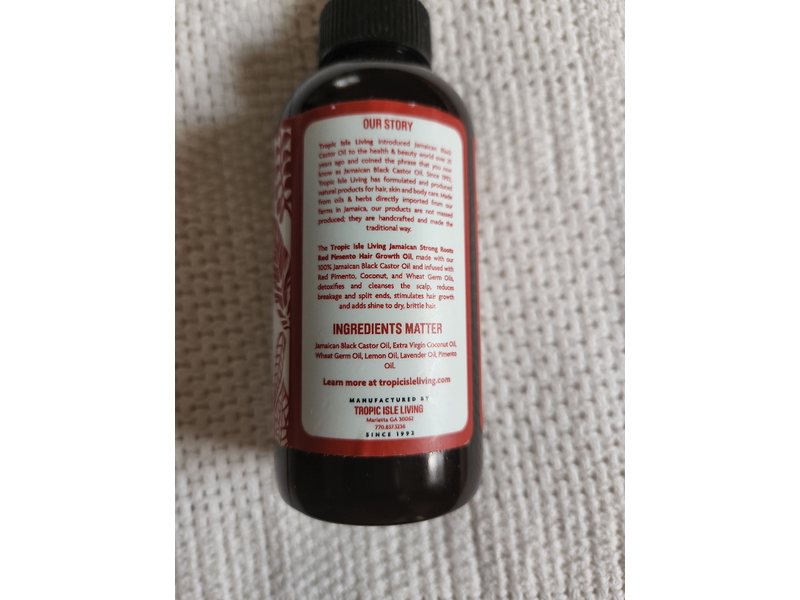 Tropic Isle Living Jamaican Strong Roots Red Pimento Hair Growth Oil, 4 Ounce