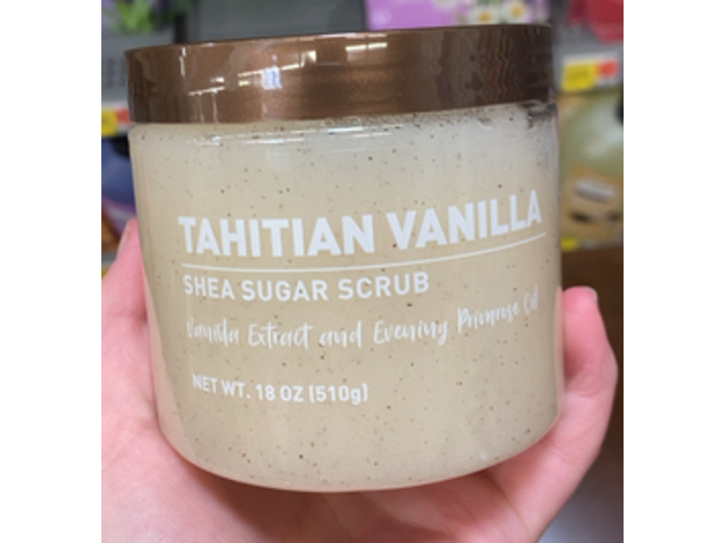 Tahitian Shea Sugar Body Scrub, Vanilla Extract & Evening Primrose Oil, 18 oz/510 g