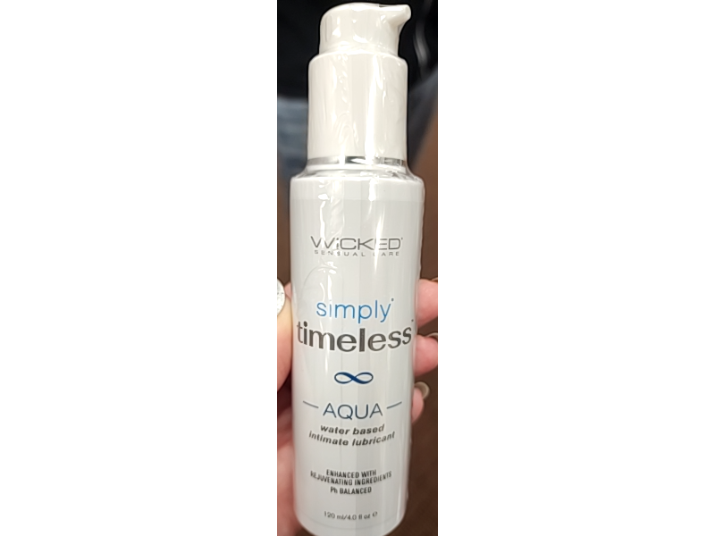 Wicked Sensual Care Simply Timeless Aqua Intimate Lubricant, 4.0 fl oz/120 mL