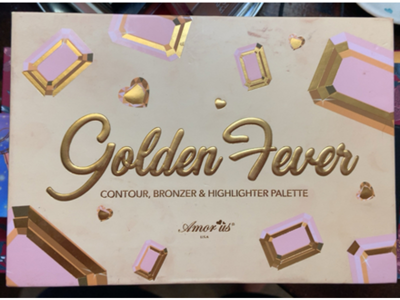 AmorUs Golden Fever Contour, Bronzer & Highlighter Palette, 1.15 oz/32.5 g