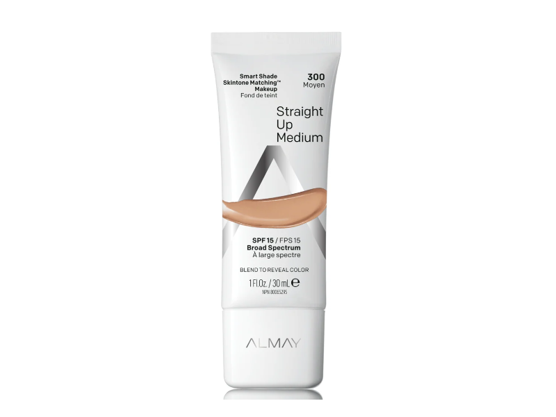 Almay Smart Shade Skintone Matching Makeup, 300 Straight Up Medium, 1 fl oz/30 mL