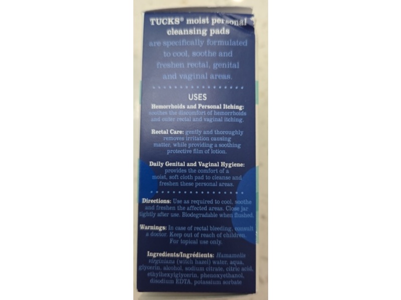 Tucks Cool And Soothing Personal Cleansing Pads, 40 Count