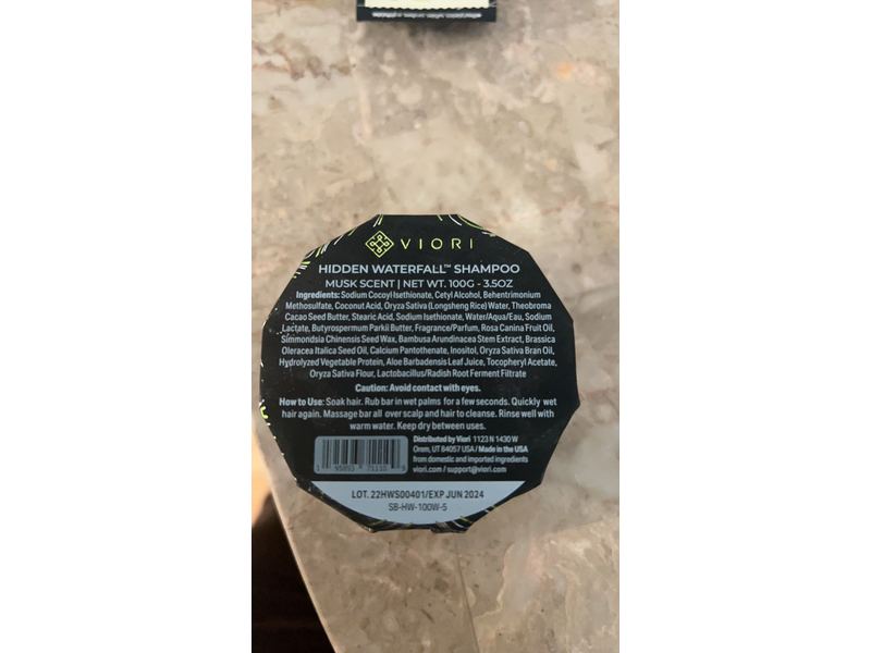 Viori Shampoo Bar, Hidden Waterfall
