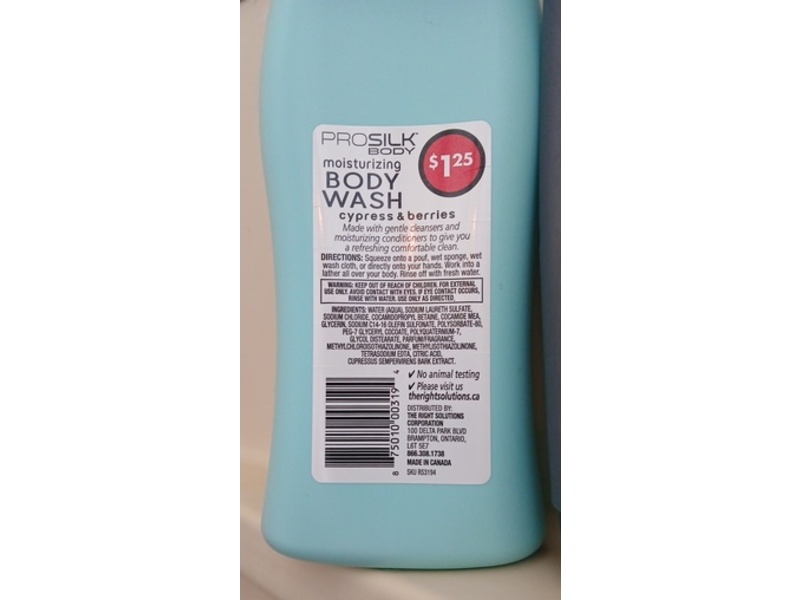 Pro Silk Body Moisturizing Body Wash, Cypress & Berries, 24 fl oz/710 mL, Pack Of 2