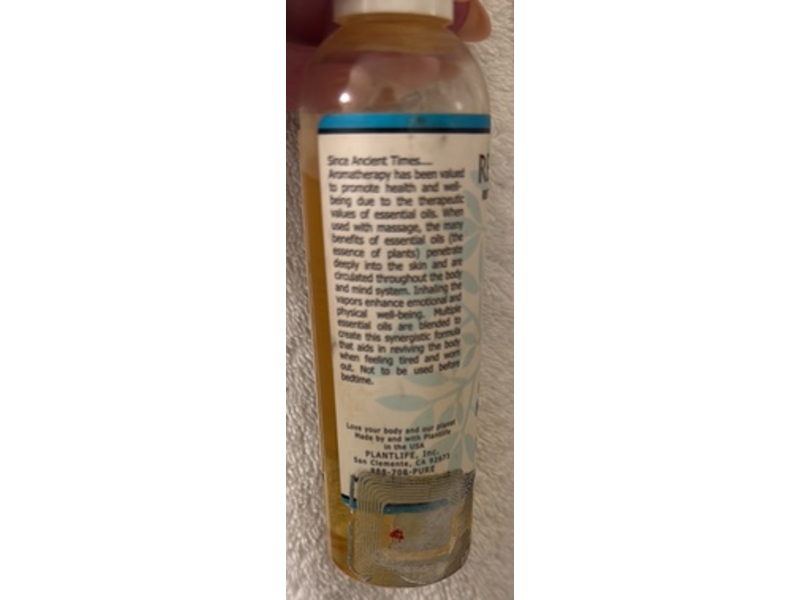 Plantlife Body Bliss Aromatherapy Massage Oil, Rejuvenate, 4 oz/120 mL