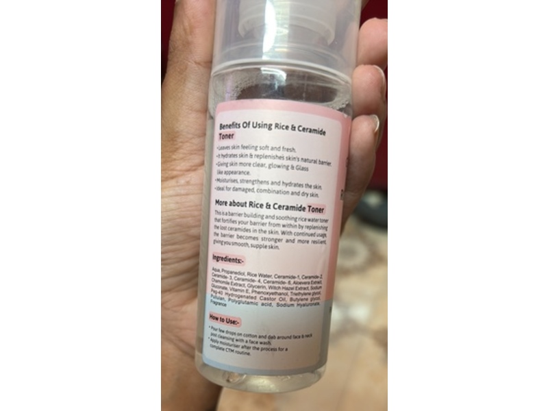 Glamveda Toner, Rice & Ceramide, Alcohol Free, 100 mL