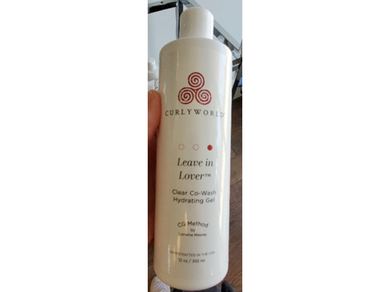Curlyworld Clear Co-Wash Hydrating Gel, Leave In Lover, 12 oz/355 mL
