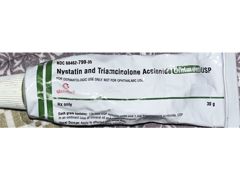 Nystatin and Triamcinolone Acetonide Ointment, 30 g, Glenmark, (Rx)