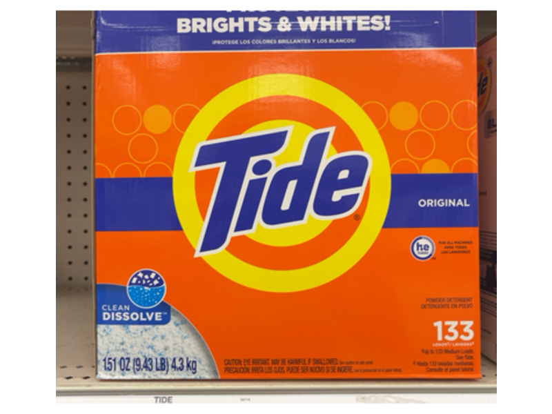 Tide Powder Laundry Detergent, Original, 133 Loads, 151 oz/4.3 kg