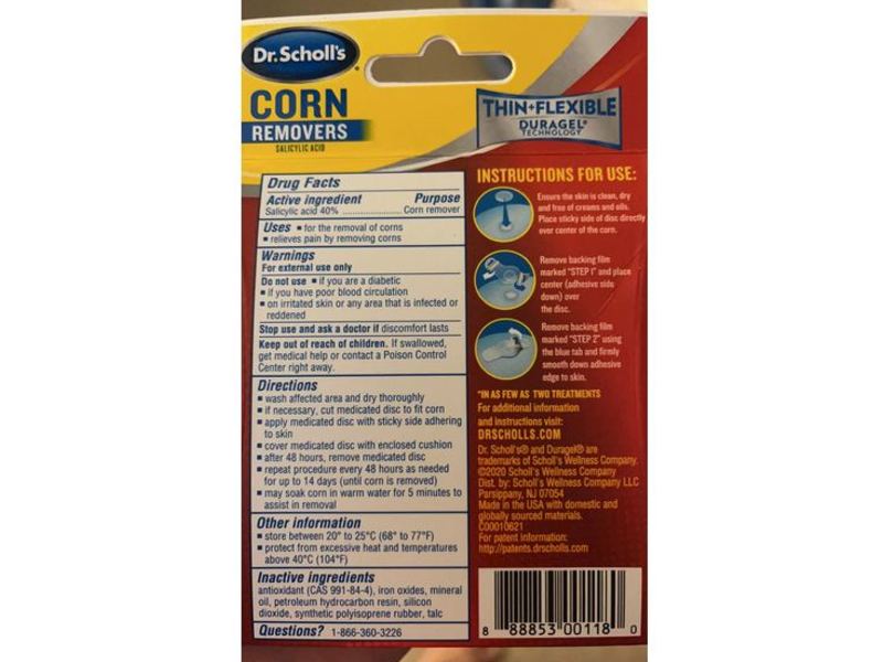 Dr. Scholl's Thin + Flexible Cushioning Pain Relief, Corn Removers, Duragel Technology, 6 Count