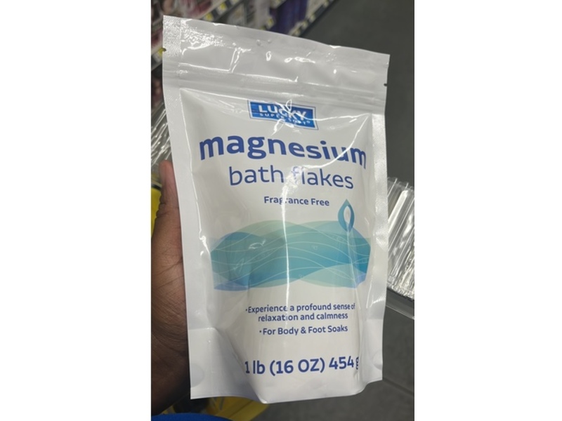 Lucky Super Soft Magnesium Bath Flakes, 16 oz/454 g