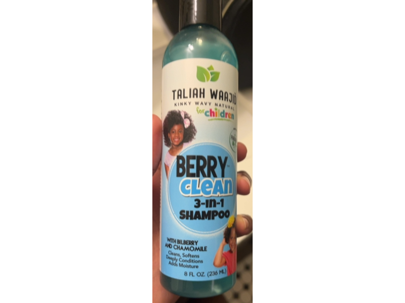 Taliah Waajid Kinky Wavy Natural Berry Clean 3 In 1 Shampoo, Bilberry & Shamomile, 8 fl oz/236 mL