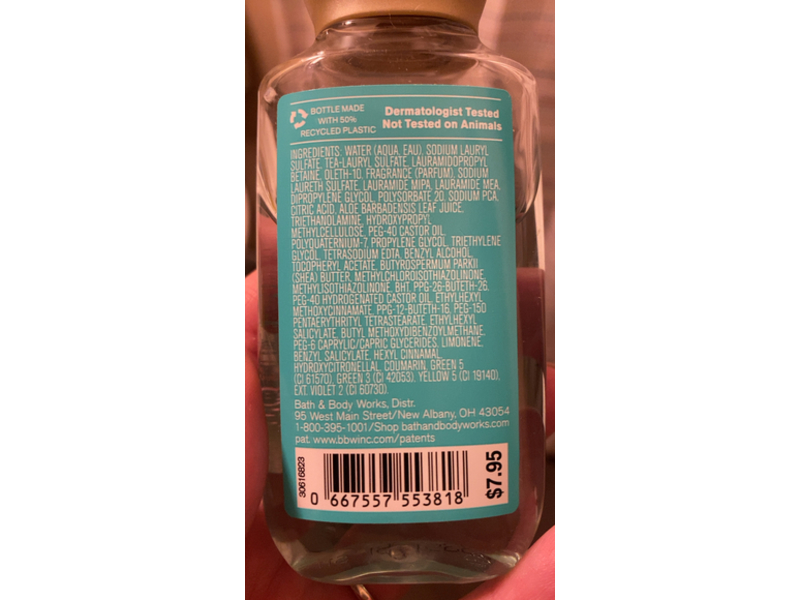 Bath & Body Works At The Beach Shower Gel, Aloe + Vitamin E, 3 fl oz/88 mL