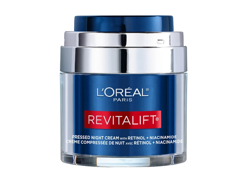L'Oreal Paris Revitalift Laser Pressed Night Cream, Retinol + Niacinamide, 1.7 oz/50 mL