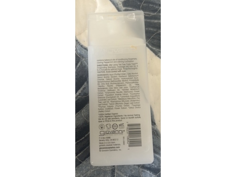 Giovanni Hair Care Products Conditioner Tea Tree Triple Treat, 2 fl oz/60 mL