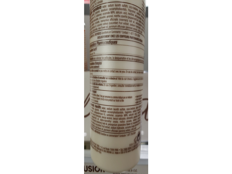 Mizani Scalp Care Anti Dandruff Shampoo, Peppermint Oil & Cucumber Extract, 16.9 fl oz/500 mL