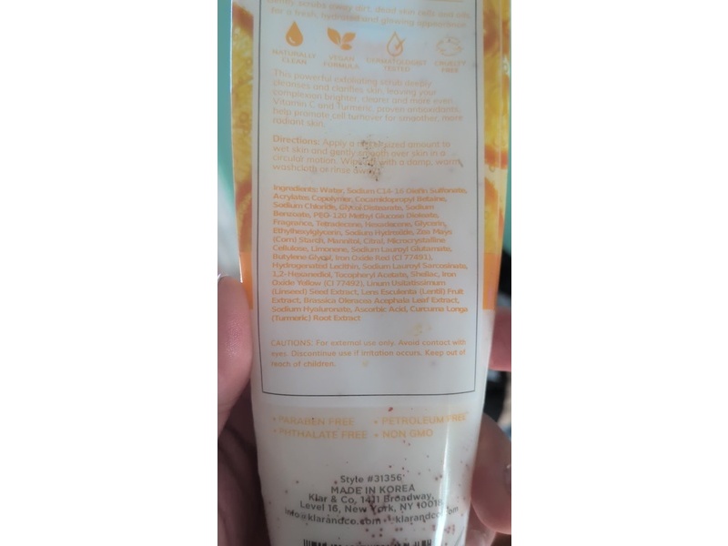 Skin 2.0 Face Scrub, Vitamin C & Turmeric, 6.76 fl oz/200 mL