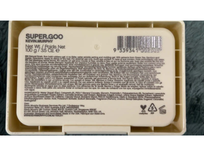 Kevin Murphy Super Goo Rubbery Sculpting Gel, 3.5 oz/100 g