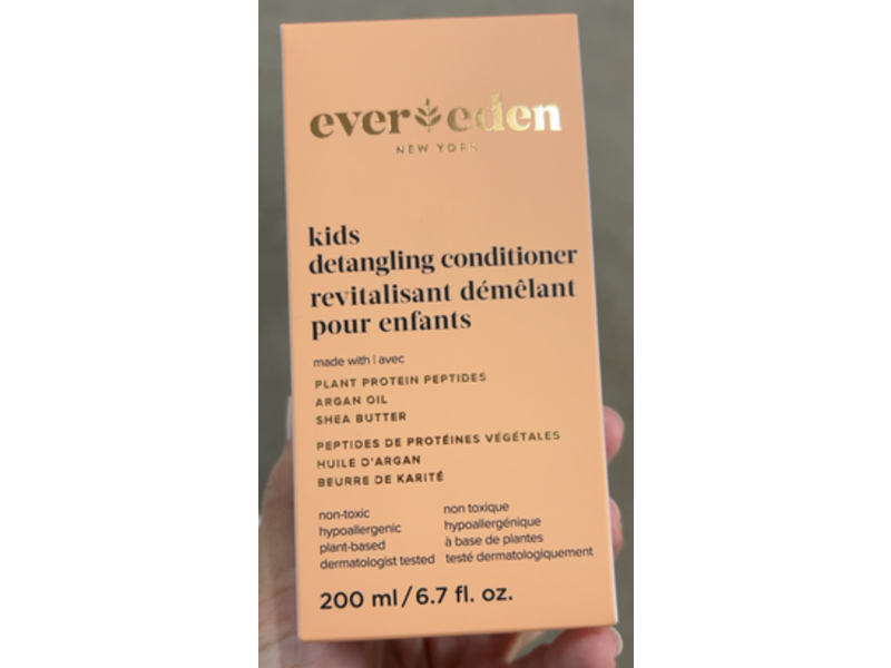 Evereden Kids Detangling Conditioner, Plant Protein Peptides+Argan Oil & Shae Butter, 6.7 fl oz/200 mL