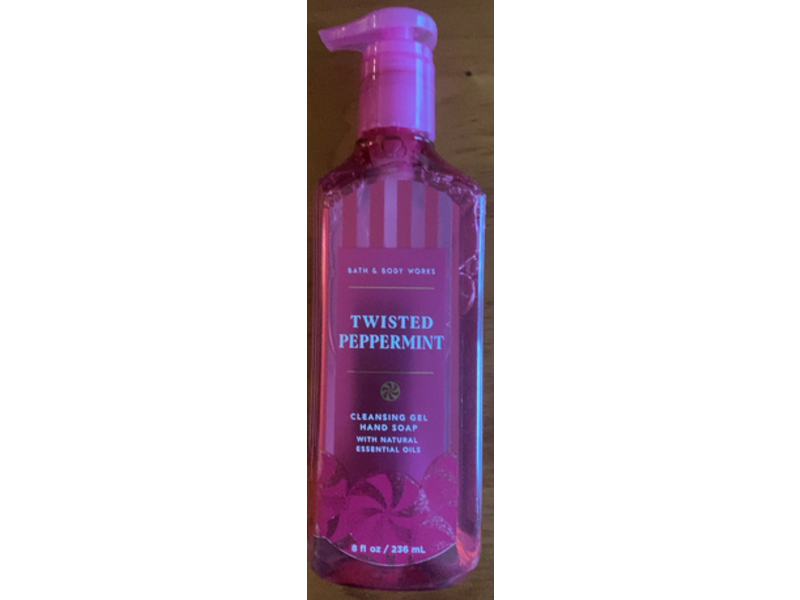 Bath & Body Works Cleansing Gel Hand Soap, Twisted Peppermint, 8 fl oz/236 mL