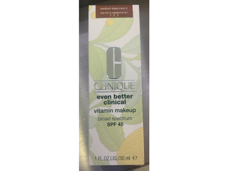Clinique Even Better Clinical Broad Spectrum, SPF 45, Medium Deep Cool 4, 1 fl oz/30 mL