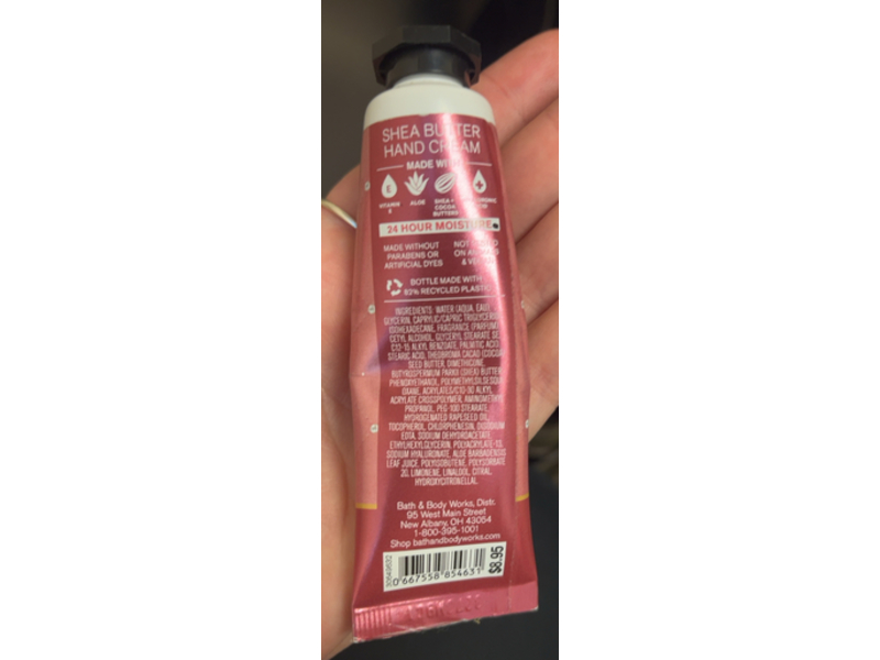 Bath & Body Works Shea Butter Hand Cream, Champagne Toast, 1 fl oz/29 mL