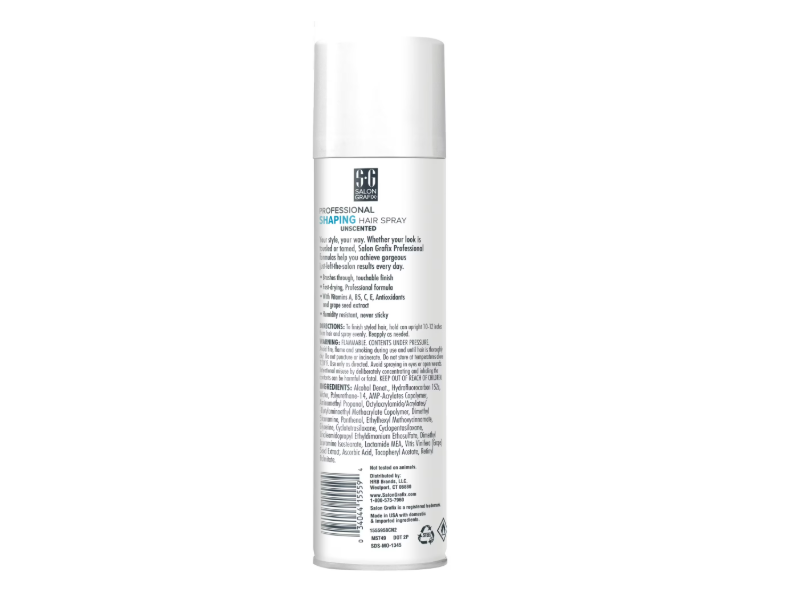 Salon Grafix Professional Shaping Hair Spray, Super Hold, 10 oz/283 g
