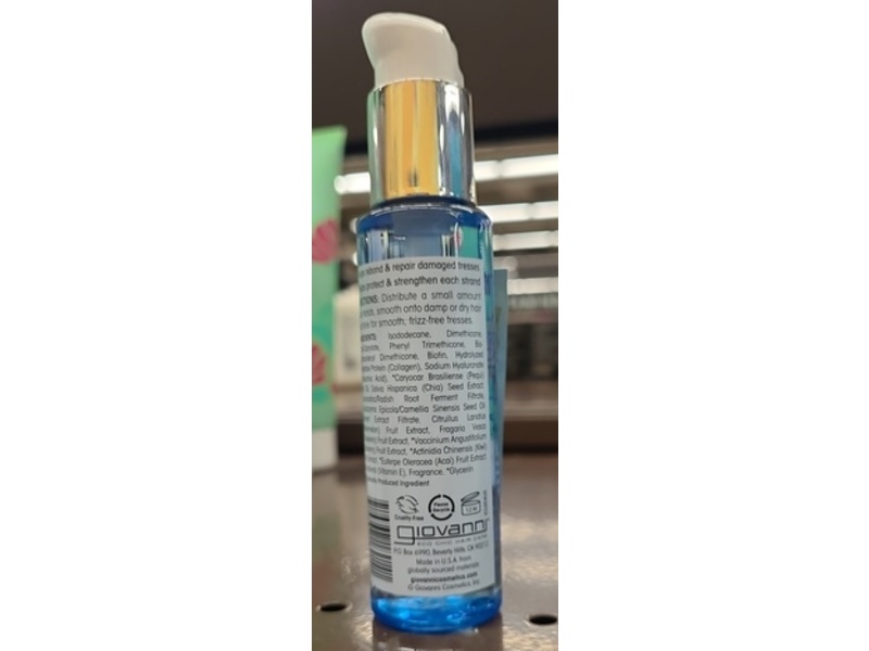 Giovanni Biotin & Collagen Rebonding & Restoring Hair Oil, 1.9 fl oz/59 mL