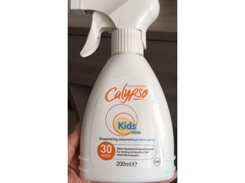 Calypso Kids Disappearing Coloured Blue Lotion Spray, SPF 30, 200 ml