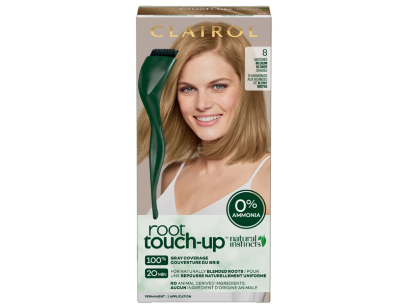 Clairol Permanent Cream Root Touch-Up, 8 Medium Blonde, 1 Application