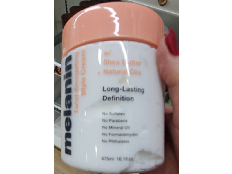 Melanin Long-Lasting Defination Style Cream, Shea Butter + Natural Oils, 16.1 fl oz/475 mL