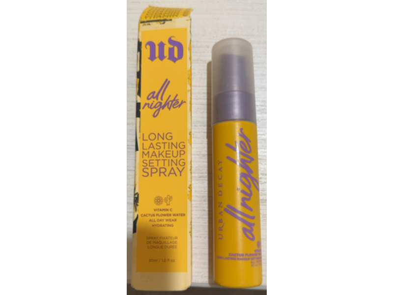 Urban Decay All Nighter Long Lasting Makeup Setting Spray, Vitamin C & Cactus Flower Water, 1 fl oz/30 mL
