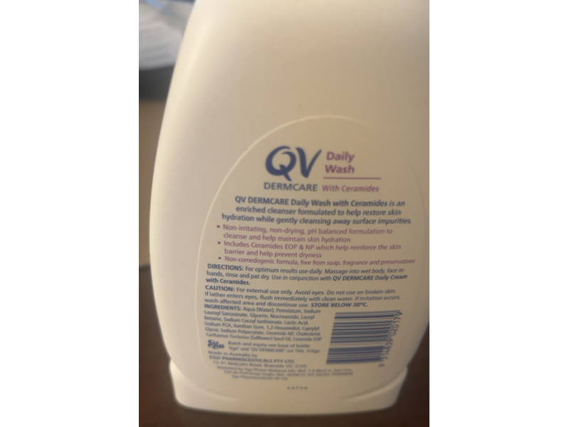 Ego Qv Dermcare Daily Wash, Ceramides, 350 mL