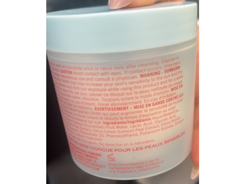 First Aid Beauty Brighten & Glow Facial Radiance Pads, Glycolic + lactic Acids, 60 Count