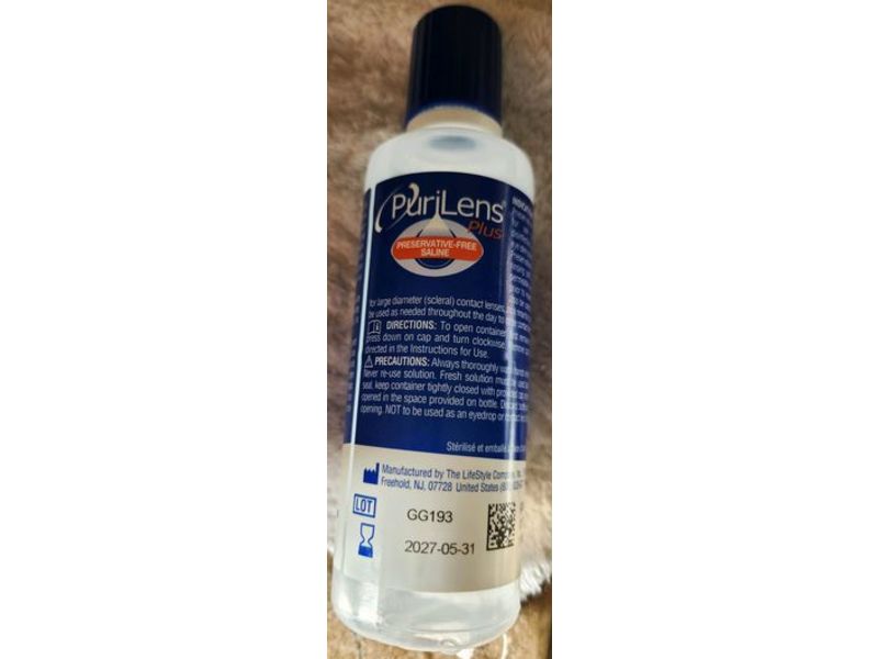 PuriLens Plus Preservative-Free Saline, 4 fl oz/120 mL, Pack Of 12