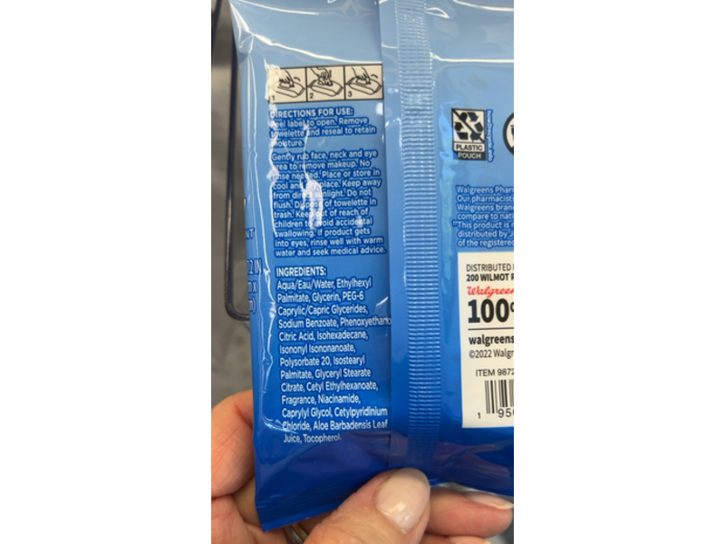 Walgreens Cleansing Makeup Remover Towelettes, 7 Count