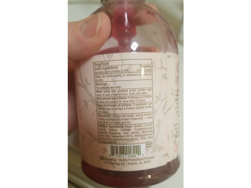 Bahama Bo's Antibacterial Hand Soap, Cherry Blossom, 16.9 fl oz/500 mL