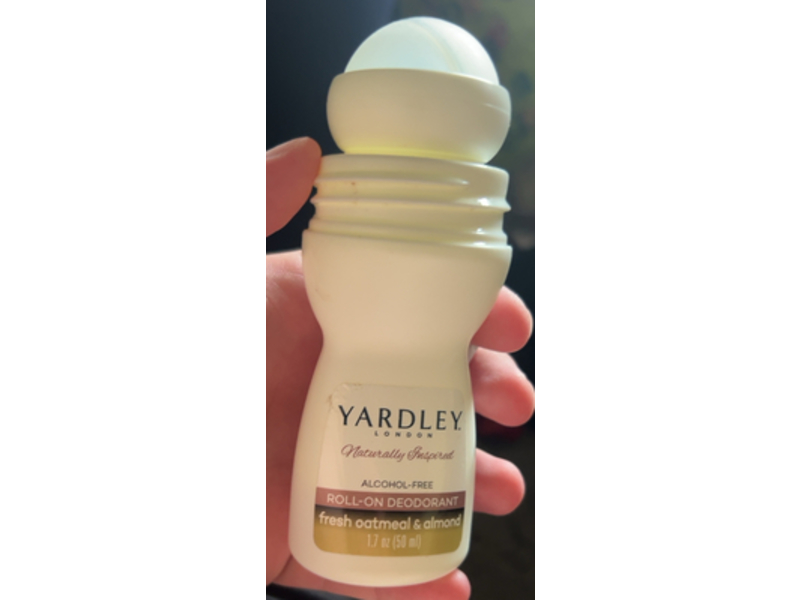 Yardley London Roll-On Deodorant, Fresh Oatmeal & Almond, 1.7 oz/50 mL