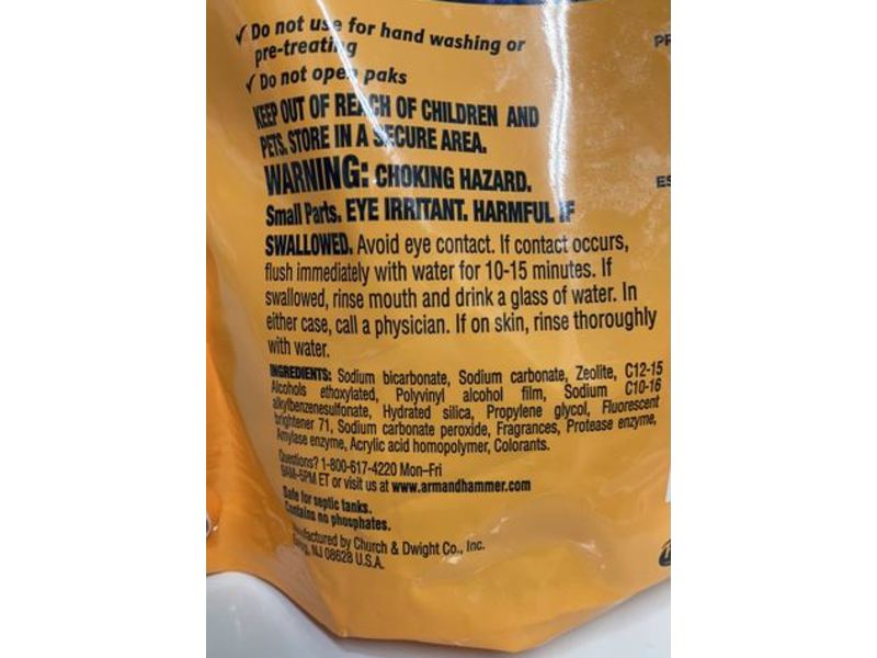 Arm & Hammer 4 In 1 Power Paks, Clean Burst, 3.84 lb/1.746 kg/97 paks