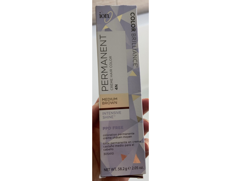Ion Permanent Creme Hair Color, 4N Medium Brown, 2.05 oz/58.2 g