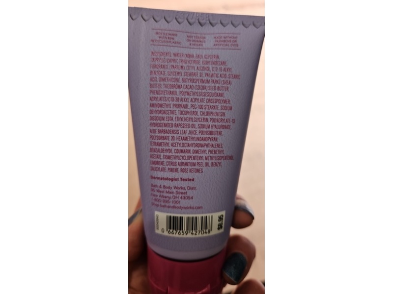 Bath & Body Works Ultimate Hydration Body Cream, Sweetheart Cherry, 2.5 oz/70 g