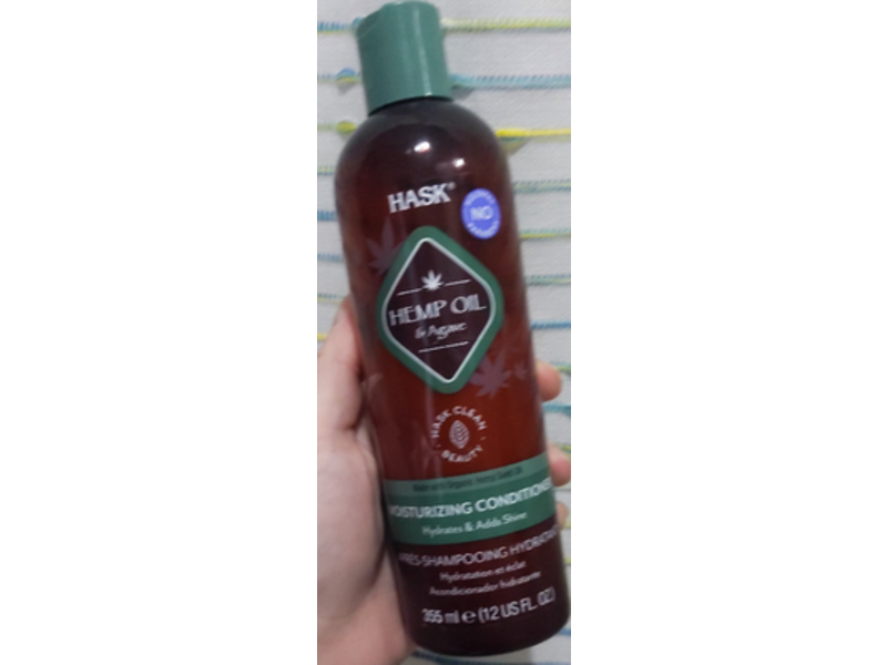 Hask Moisturizing Conditioner, Hemp Oil, 12 fl oz/355 mL