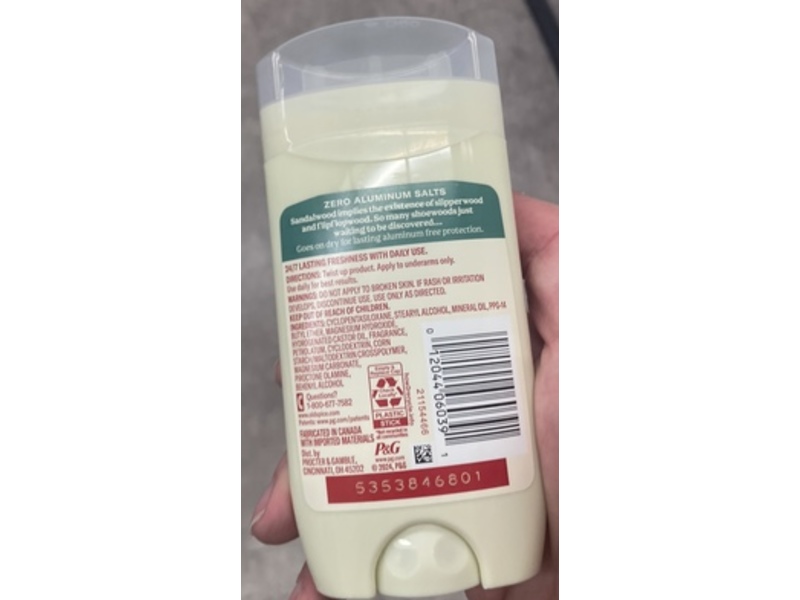 Old Spice GentleMan's Deodorant, Sandalwood + Aloe Vera, 3 oz/85 g