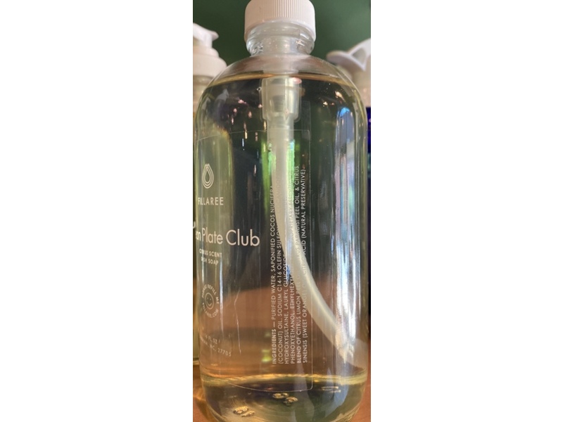 Fillaree Clean Plate Club Dish Soap, Citrus Scent, 16 fl oz