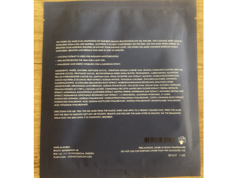 Xlash Hydro Gel Mask, 1 oz/30 g, 3 Count